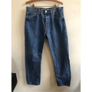 Vintage Early 90’s Levi’s 501 Button Fly Blue Jeans